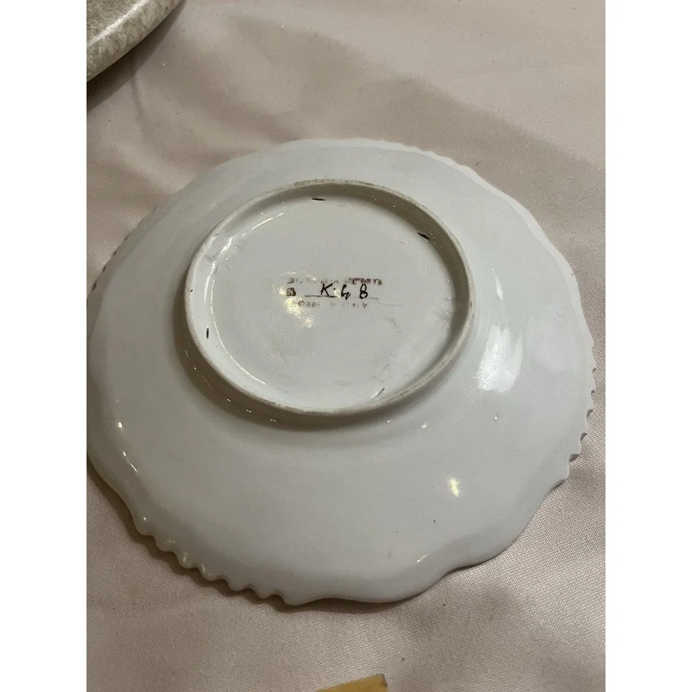 Vintage Italian Stamped Porcelain Butterfly Soup Bowl Excellent Condition